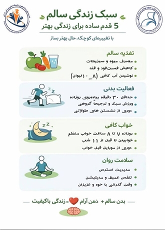 5 گام ساده برای سبک زندگی سالم